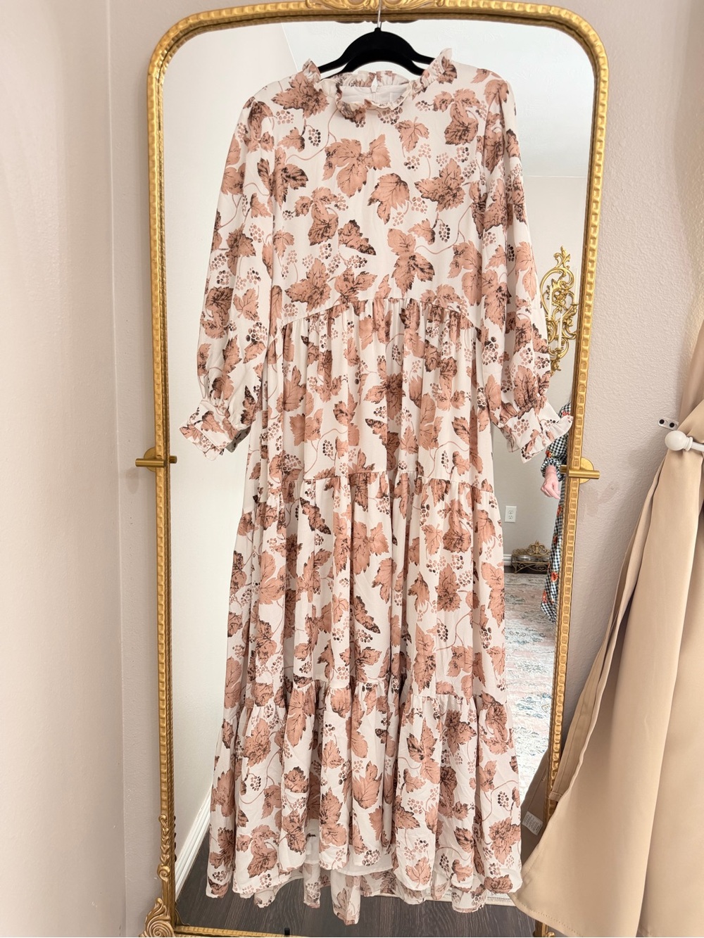 Dainty Jewells Blush Floral Tiered Maxi Dress